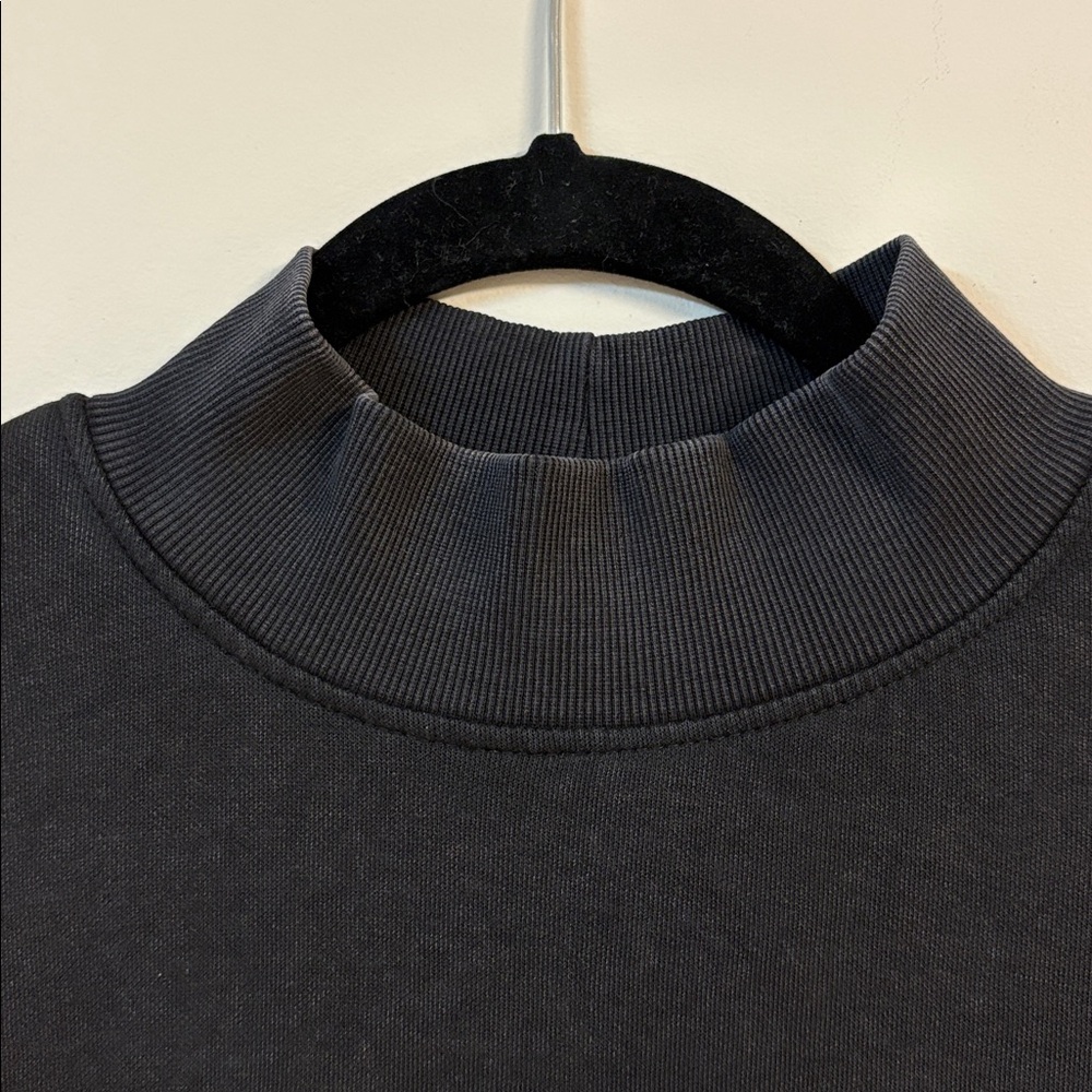 Zara Black interlock mock neck Midi Dress size L - Picture 7 of 8